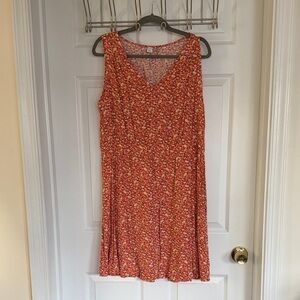 Old Navy Pink Floral Midi Dress